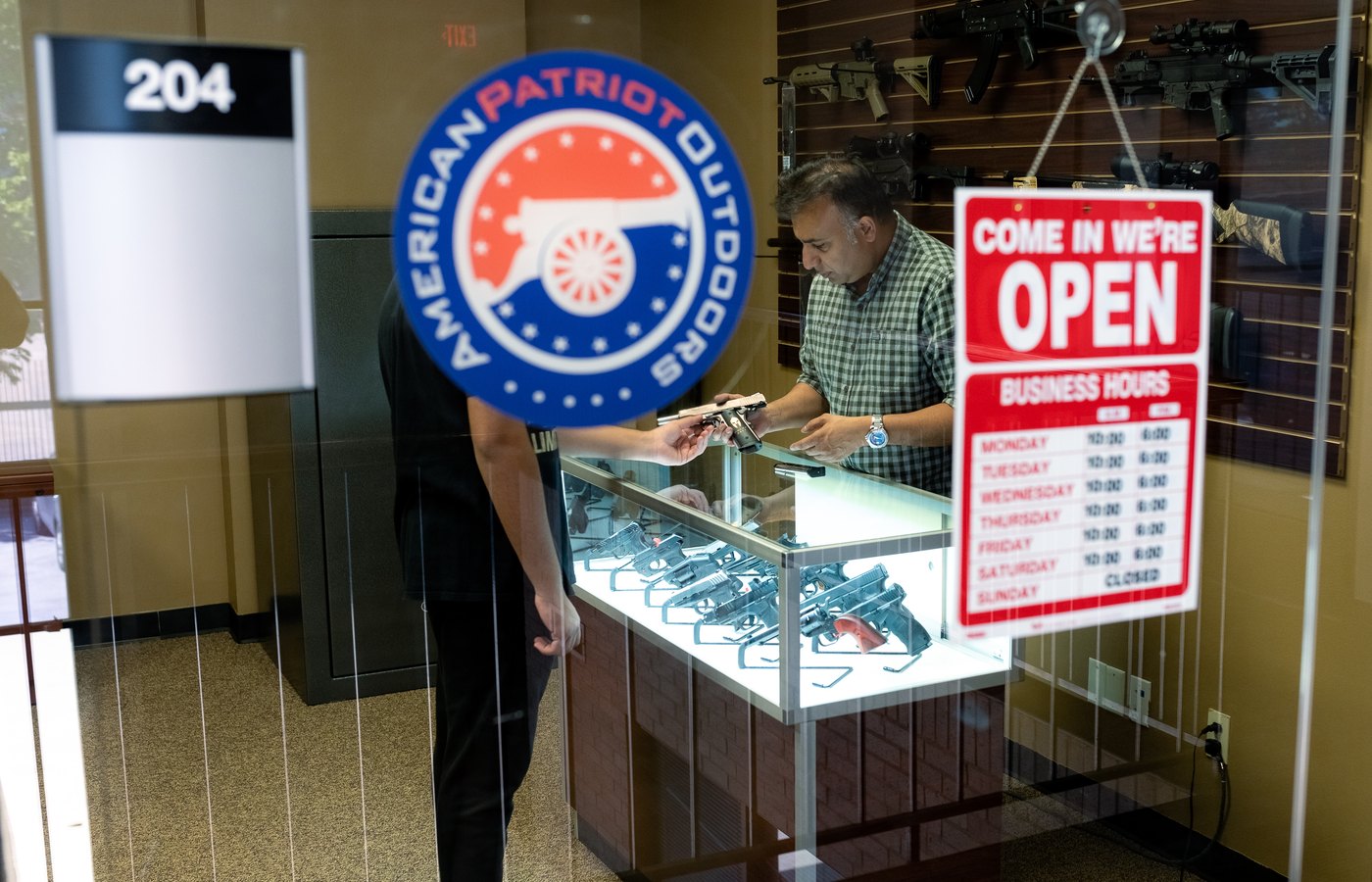 Inside the HTX Guns showroom in West Houston